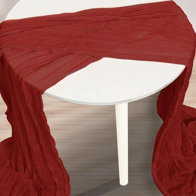 12 Pack Terracotta Christmas Cheesecloth Table Runner 35x120 Inch 10Ft Rustic - Image 3