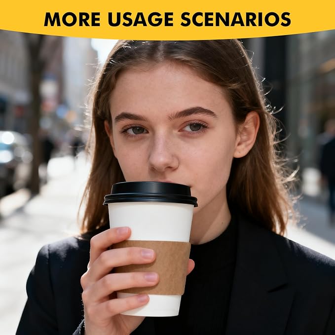 RACETOP 12 oz 500 Pack Paper Coffee Cups - Image 8
