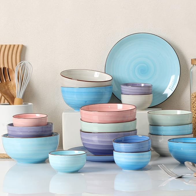 Selamica Ceramic 12 Oz Dessert Bowls Set, Small Cereal Bowls - Image 7
