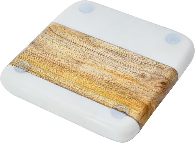 Marble & Acacia Wood Coasters - Image 7