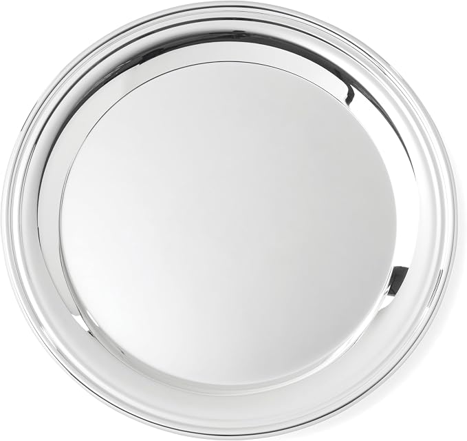 Reed & Barton Derby Silverplate Round Serving Tray, Coffee Table Decor | hand by ReedBarton