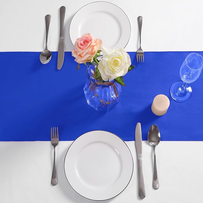 Manyshofu Royal Blue Satin Table Runner 12x108 - Image 8