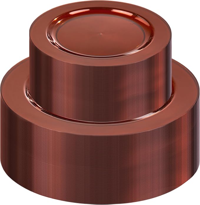102 Pcs Clear Brown Plastic Plates by I00000