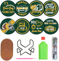 Bartogro 8 Pcs Diamond Painting Coaster Kits, DIY Football Diamond Art Coasters by Bartogro