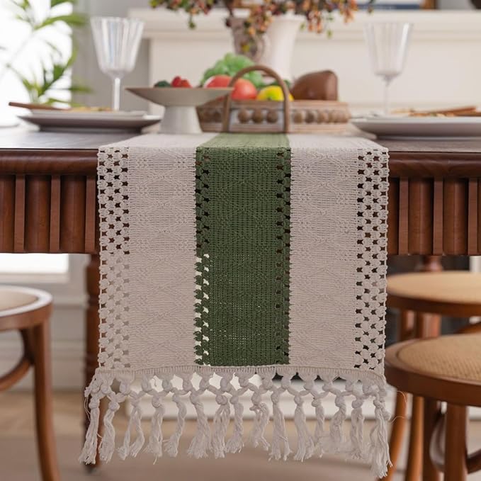 Dark Green Table Runner 72 Inches Long - Image 2