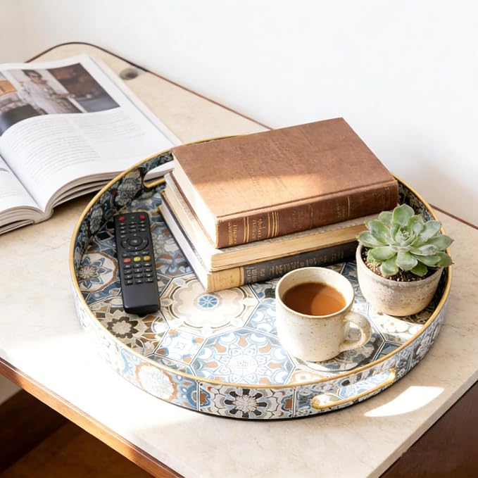 Round Serving Tray with Handles - Image 6