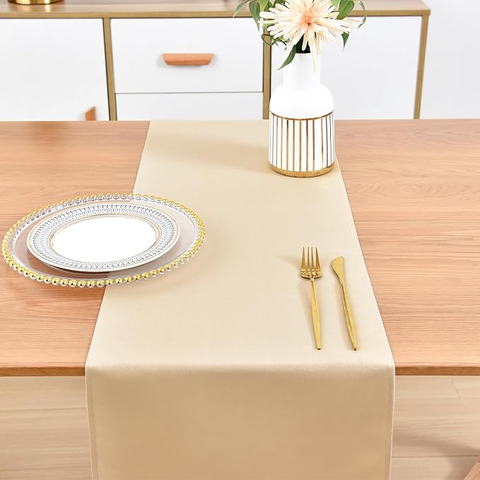 Farmhouse Beige Table Runner Dining Table Runners 72 Inches Long Coffee Table - Image 7