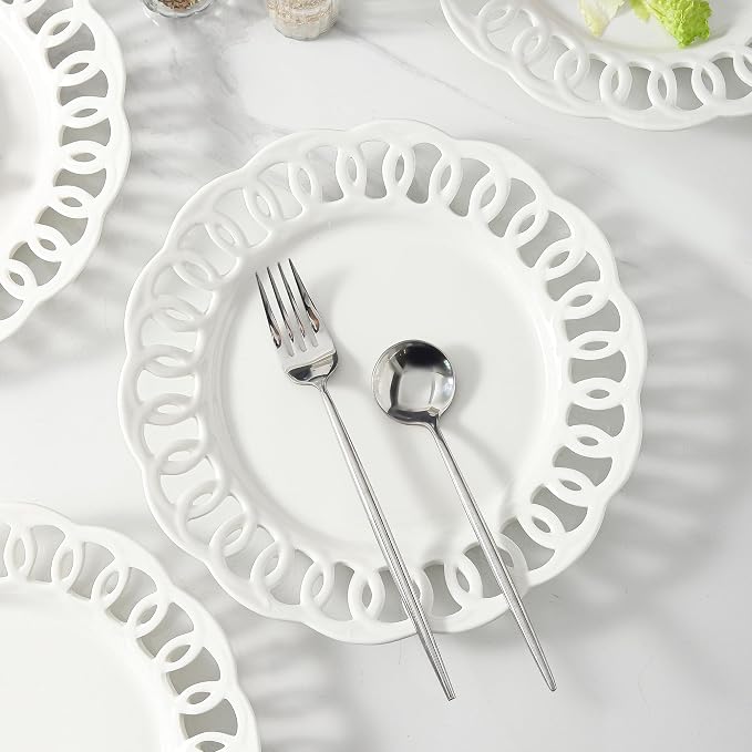 4 Pack 10" Dinner Serving Plates - Image 5