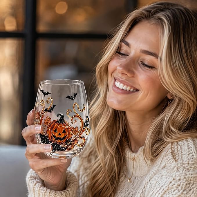 3D Halloween Artisan Glassware Collection, Halloween Artisan Glass Cups | - Image 9