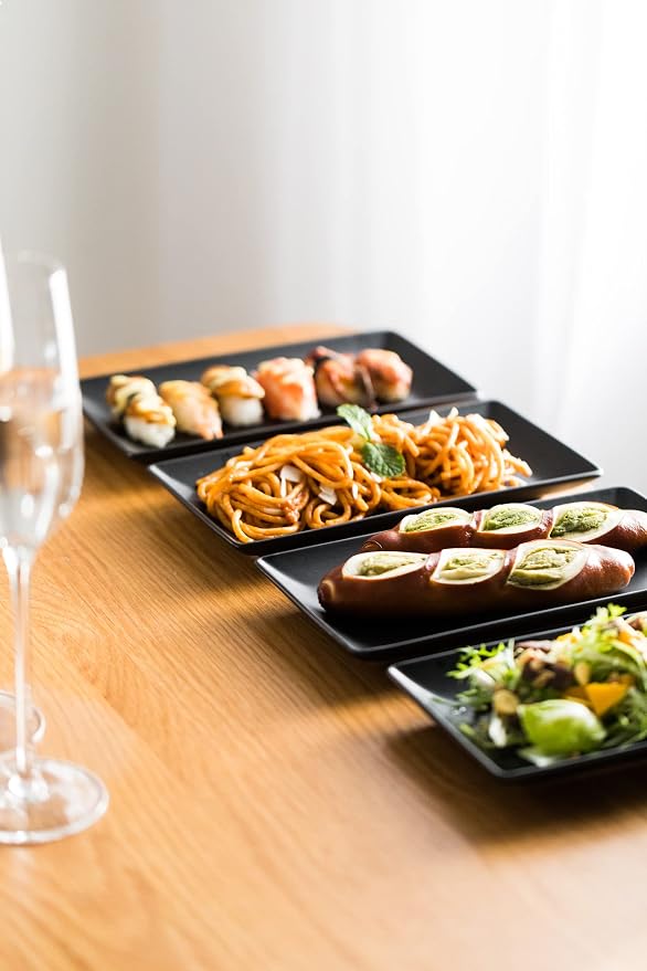 LAUCHUH Serving Platters, 10 inch Porcelain Serving Plates Sushi Plates | - Image 6