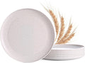 MISS BIG Wheat Straw Plates Set of 8, 10 Inch Dinner Plates, BPA Free | by MISSBIG
