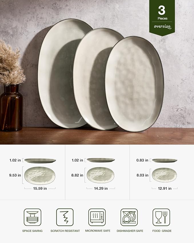 famiware Serving Platters Set of 3 Sizes - Image 2