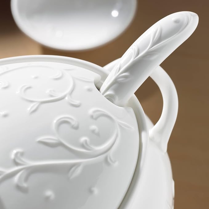 Lenox Opal Innocence Carved Covered Soup Tureen - Image 5