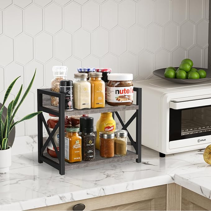 YINMIT Countertop Shelf Organizer, Coffee Bar Accessories, Spice Rack, Coffee - Image 4