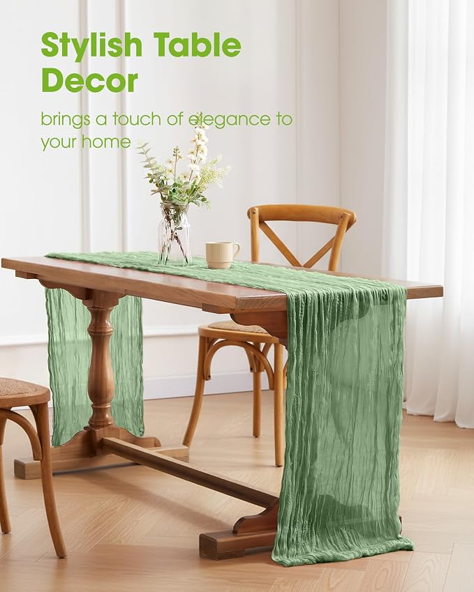 Pureegg 3-Pack Cheese Cloths Table Runner, Baby Shower, Wedding and Farmhouse - Image 2