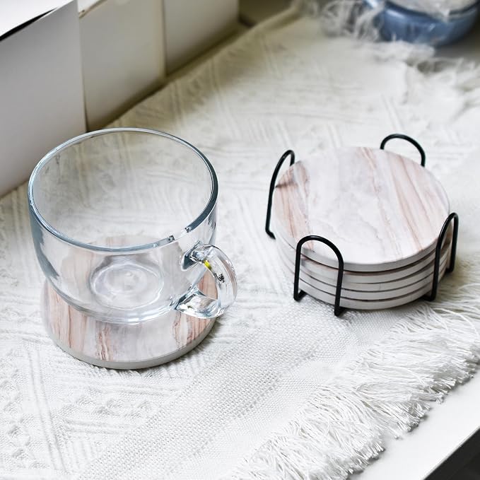 6Pcs Absorbent Coasters Set - Image 6
