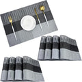 PIGCHCY Placemats Set of 8 Washable Durable Placemat Vinyl Heat Resistant by PIGCHCY