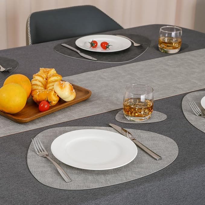 Faux Leather Placemats Set of 4, Dual Sided - Image 7