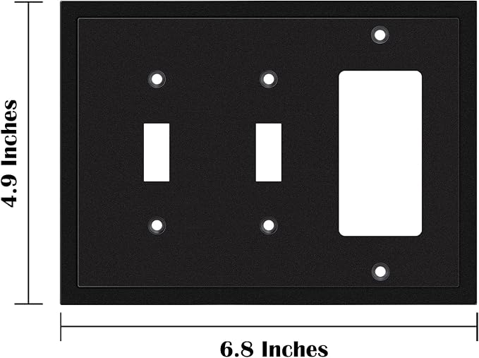 Modern Edge Decorative Wall Plate Switch Plate Outlet Cover, Durable Solid Zinc - Image 3