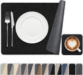 Vinyl Placemats Set of 6, Dual Sided Place Mats by Banchif