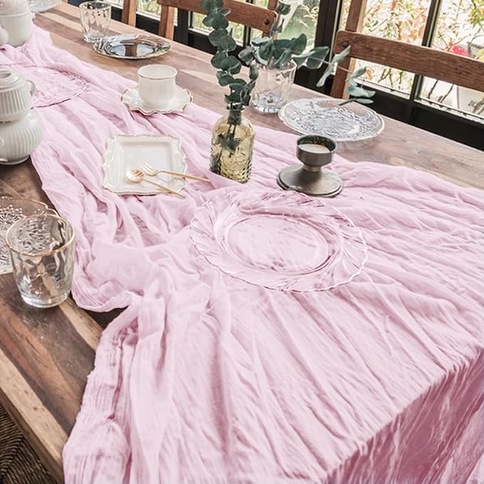 6 Pack Cheesecloth Table Runner 10Ft Christmas Gauze Boho Table Runners - Image 6