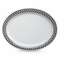 GET 12" x 9" Oval Diamond Chexers Melamine Dinner Plate | Dishwasher safe by Unknown