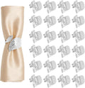 Napkin Rings Set of 40 Silver Napkin Holder Buckles | Leaf Shaped Napkin Ring by Unknown