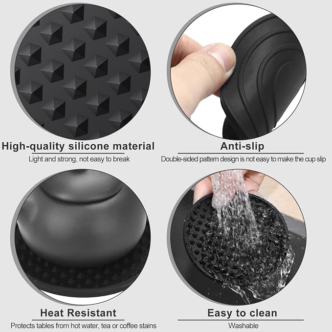 Eccliy 24 Pack Silicone Coasters - Image 3