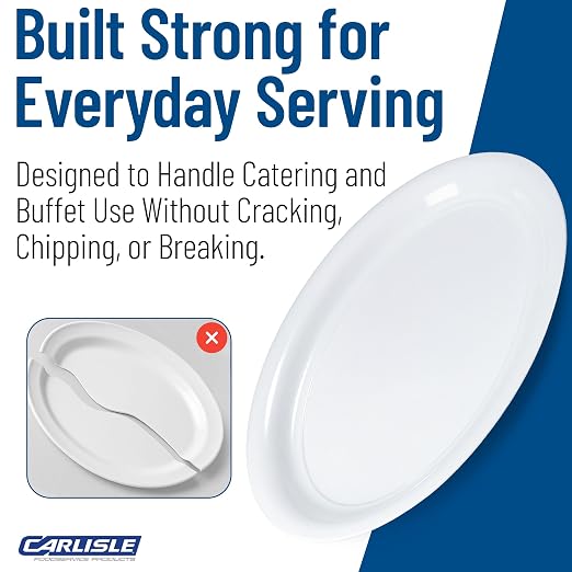 Carlisle FoodService Products Displayware Plastic Catering Platter 21" x 15" - Image 6