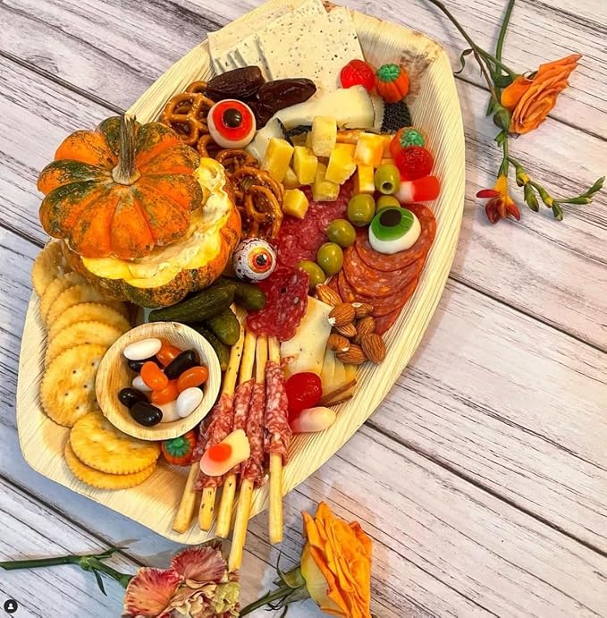 Disposable Bamboo 13" x 9" Trays Bamboo Serving Platters, Disposable Boards - Image 3