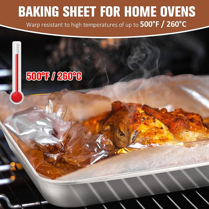 meekoo 24 Pcs Baking Sheet Pan Cookie Sheet Set - Image 4