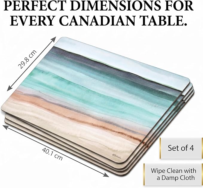 Pimpernel Coastal Shore Placemats, Heat & Stain Resistant Surface Protectors - Image 4