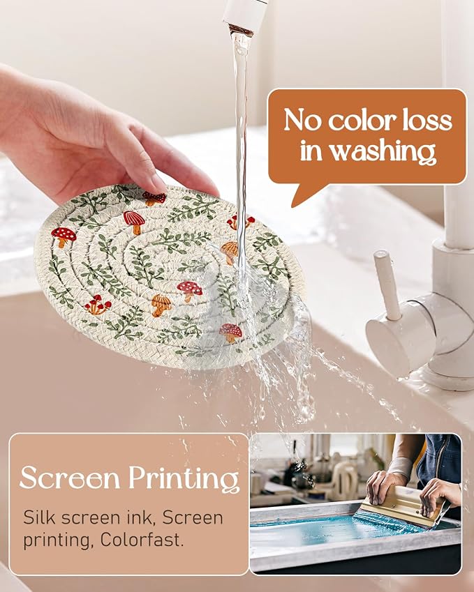 Absorbent Cup Coasters Set of 6 - Image 2