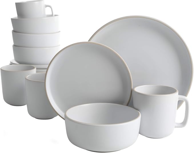Gibson Home Zuma 16 Piece Round Kitchen Dinnerware Set, Service by GibsonHomewares