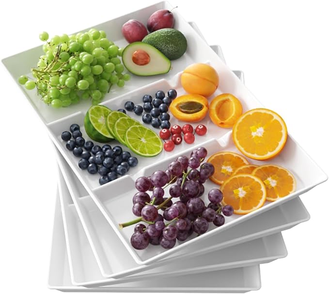 Lifewit Serving Tray Divided for Party Supplies, Desserts in Kitchen/Pantry by Lifewit
