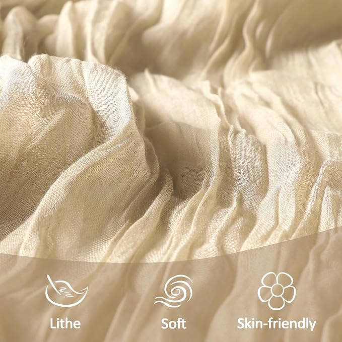 6 Pack Beige Cheesecloth Table Runner 10Ft Gauze Cheese Cloth Table Runner - Image 5