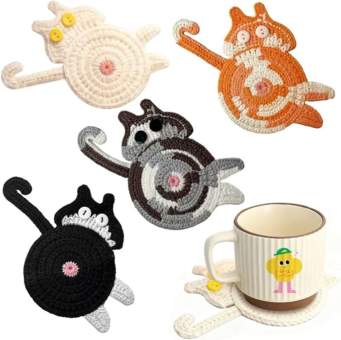 Drink Coaster, Woven Creative Coasters by Unknown