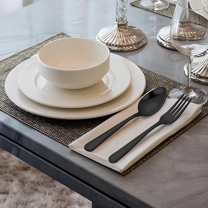 Unokit 24-Piece Forks and Spoons Silverware Set - Image 7
