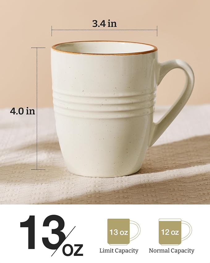 famiware Jupiter Coffee Mugs Set of 6, 13oz Coffee Mug, Microwave and - Image 4