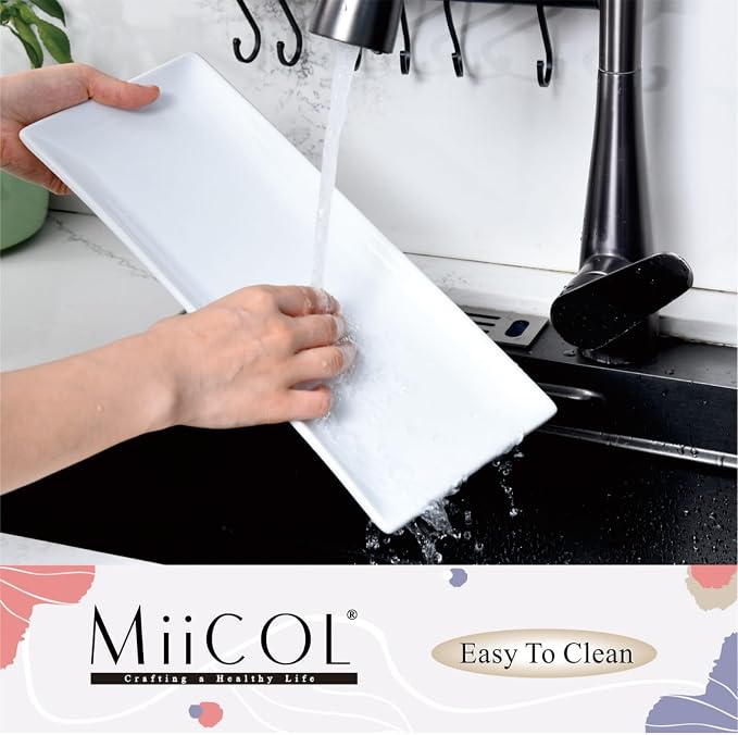 Miicol Porcelain Serving Platters Set of 3, Large Serving Trays 14 Inch - Image 7