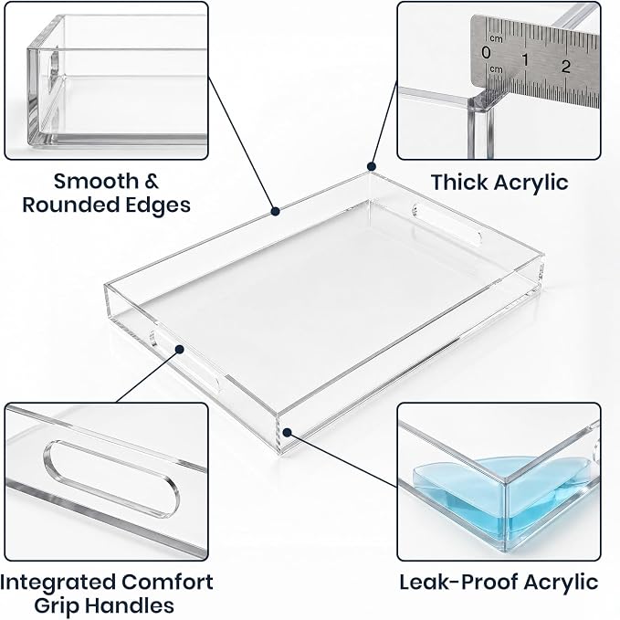 12"x16" Acrylic Serving Tray - Image 4