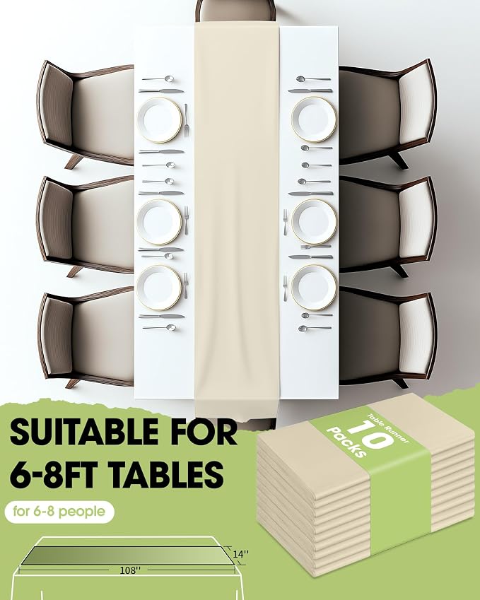 Pureegg Ivory Plastic Table Runners - Image 5