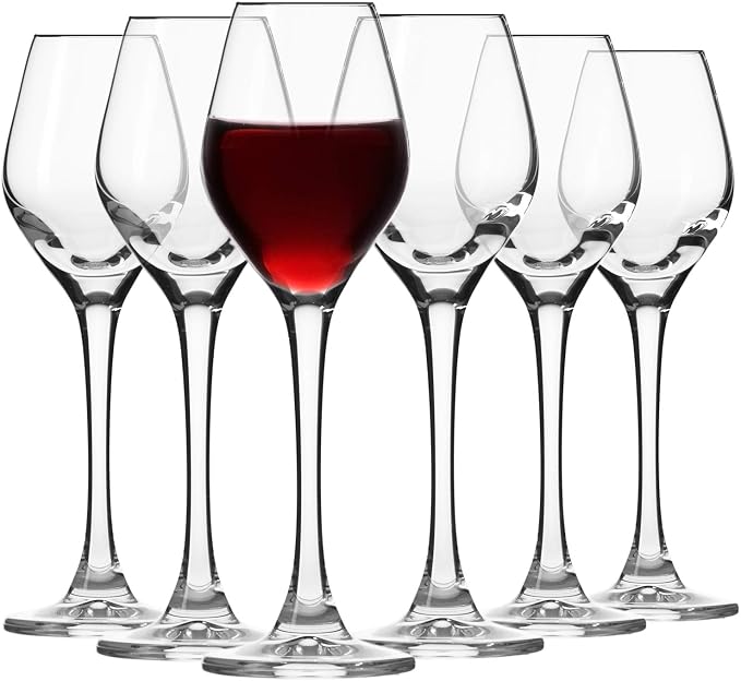 Krosno Grappa, Schnapps & Liqueur Glasses | 6-Piece Set | 2.0 oz | Splendour by Krosno