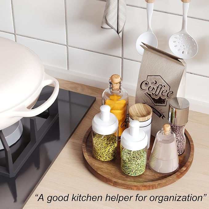 VERTORGAN Lazy Susan Bamboo Organizer - Image 4