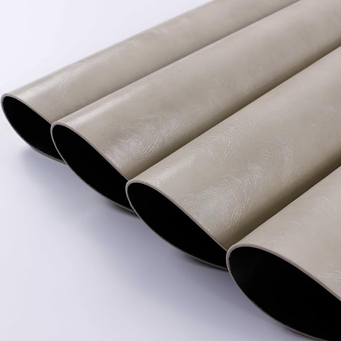 Set of 6 Faux Leather Round Placemats and Coasters, Coffee Mats Kitchen Table - Image 7