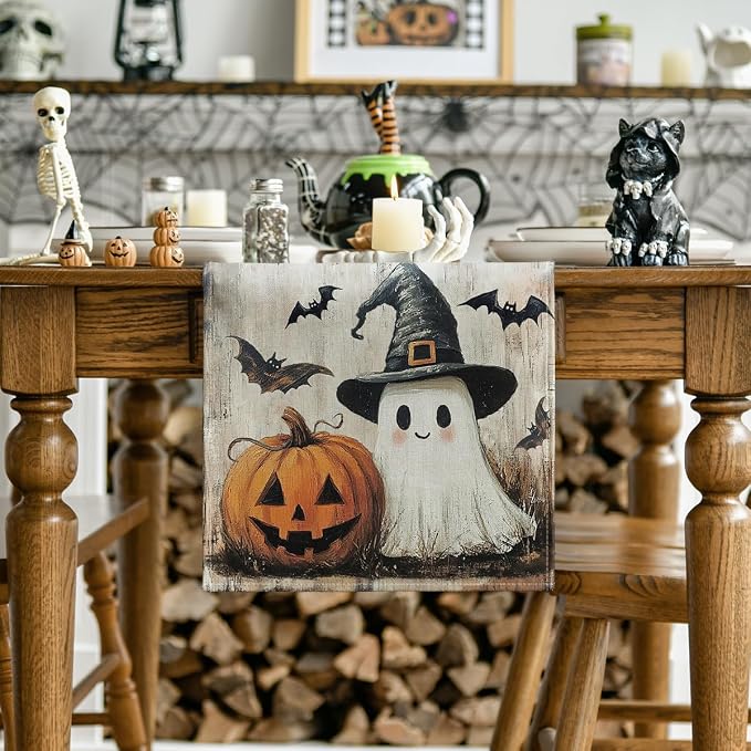 Artoid Mode 210 GSM Halloween Table Runner 13x90 Inch Home Party Decor | - Image 2