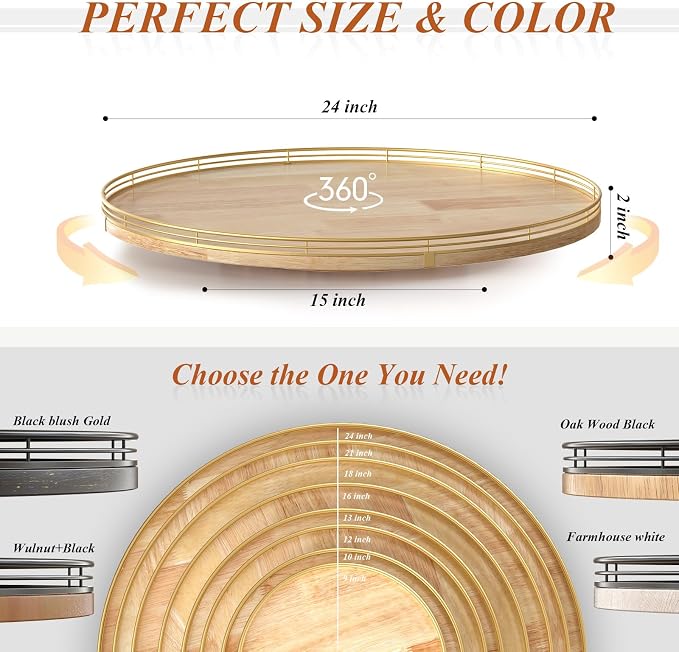 AMH 24-Inch Extra Large Lazy Susan - Image 6