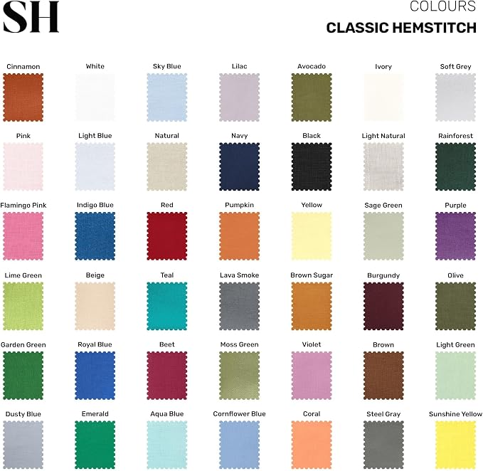 Solino Home 100% Linen Table Runner Sky Blue, Classic Hemstitch 14 x 144 in | - Image 8