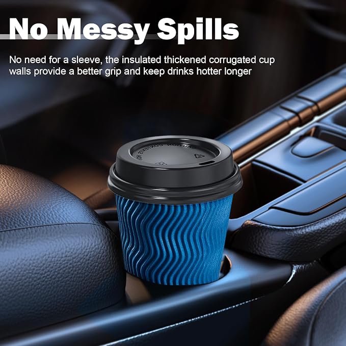 SIUQ 90 Pack 12 oz Disposable Coffee Cups - Image 6