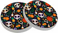 oFloral Floral Skull Coasters for Drinks Day of The Dead Bone Colorful Ethnic by oFloral